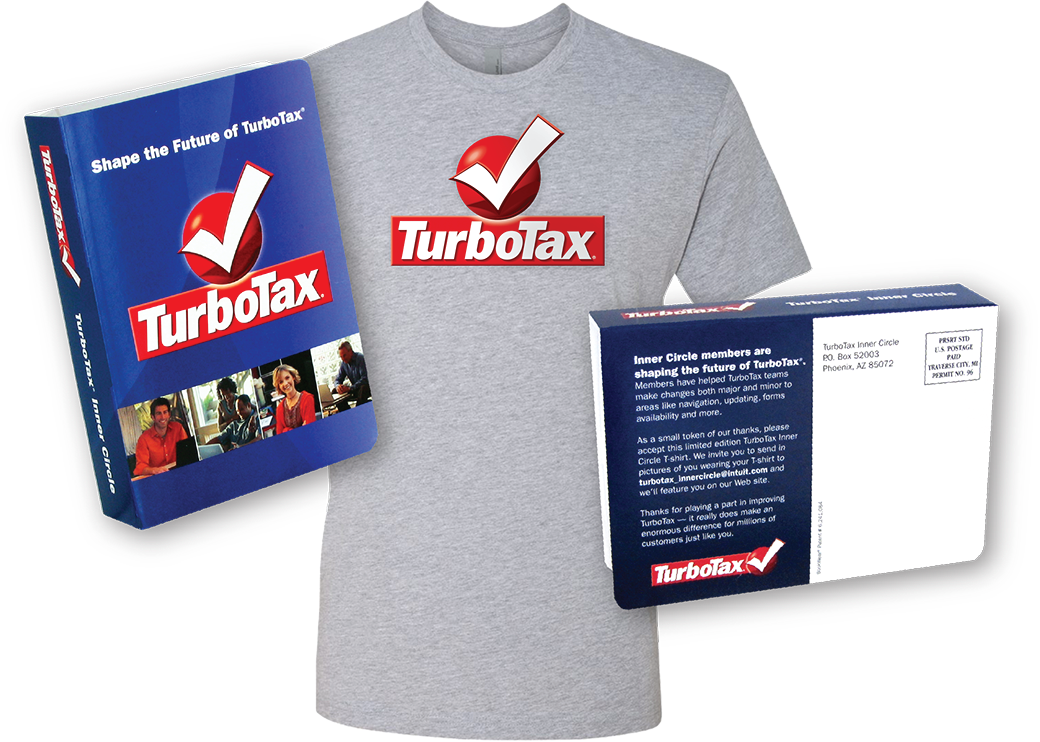 TurboTax BookWear book displayed with a tee-shirt